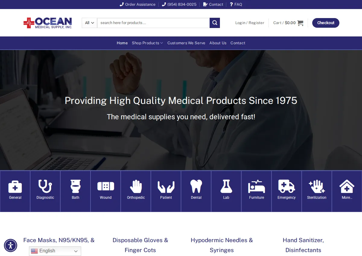 Store homepage