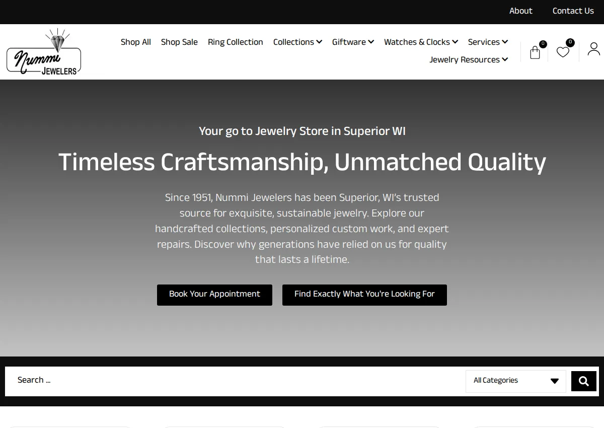 Store homepage