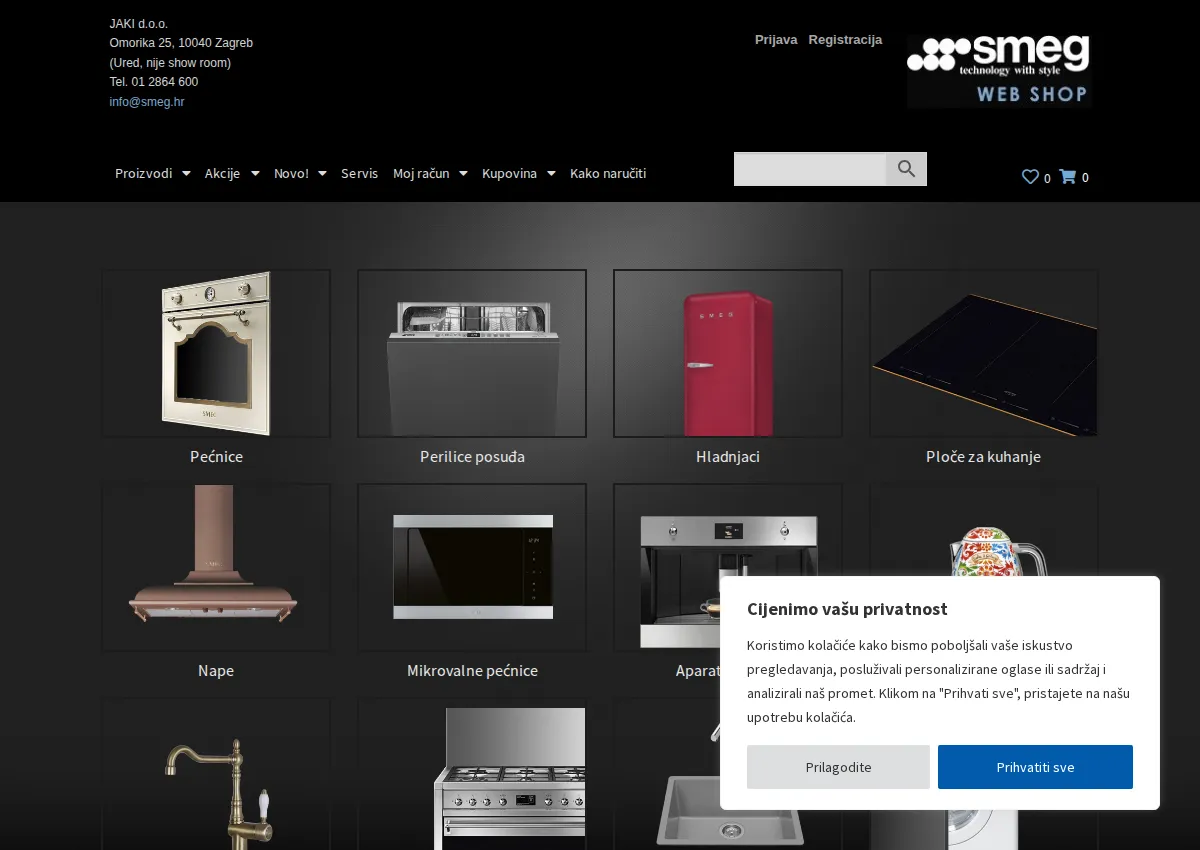 Store homepage