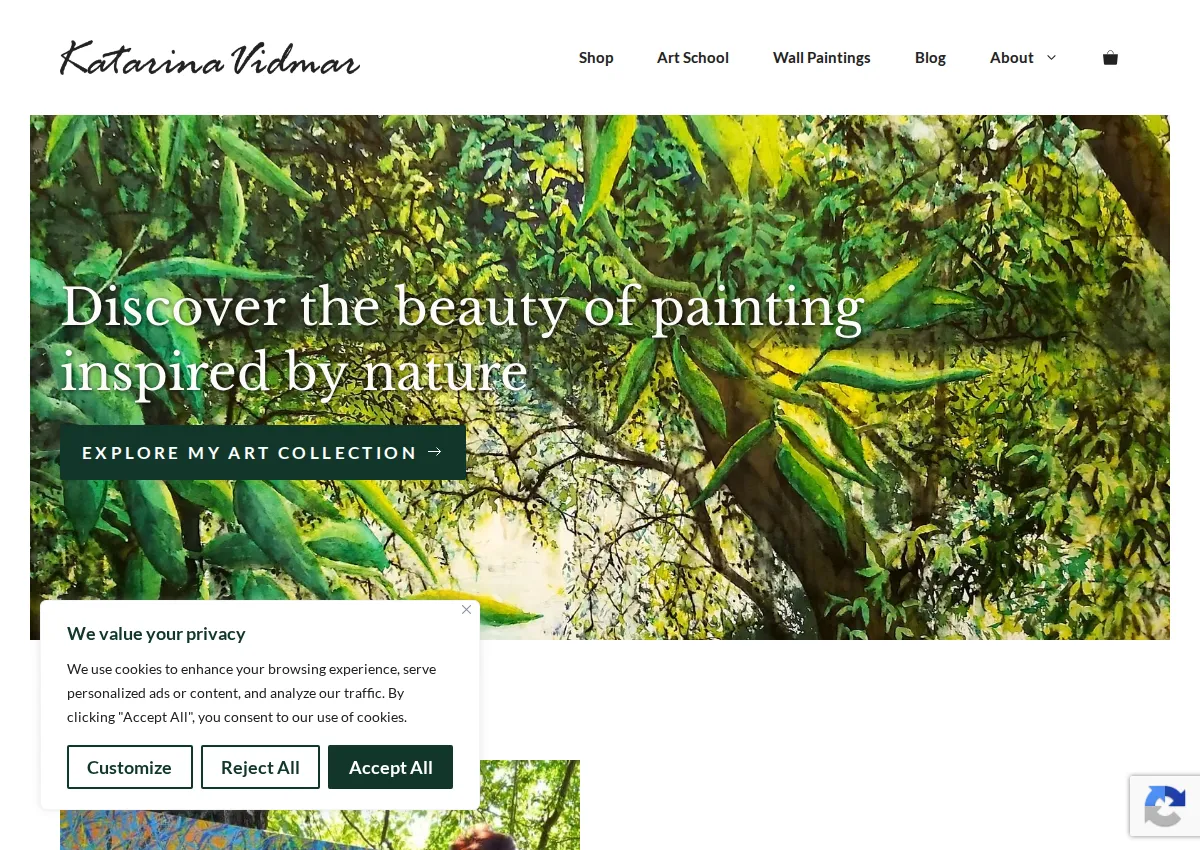 Store homepage