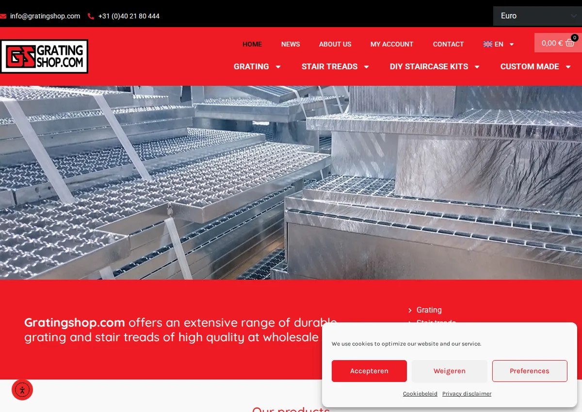 Store homepage