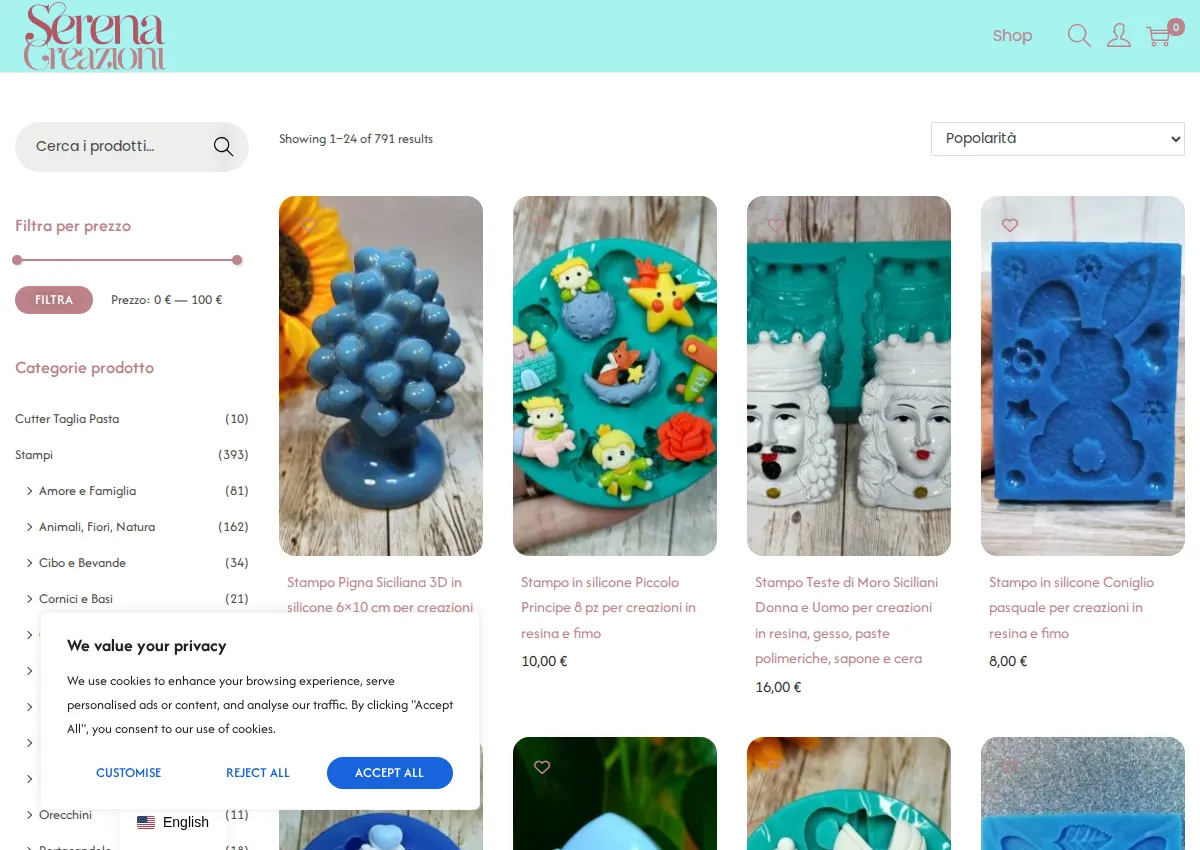 Store homepage