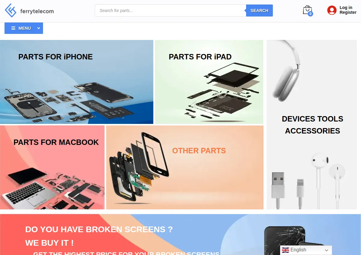 Store homepage