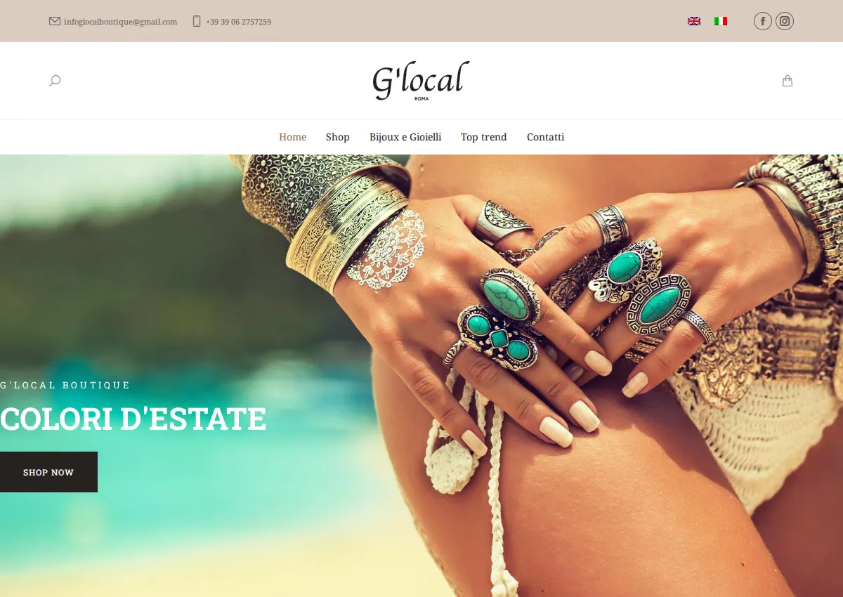 Store homepage
