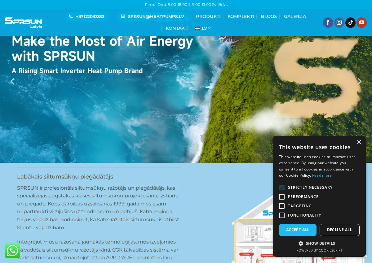 Store homepage