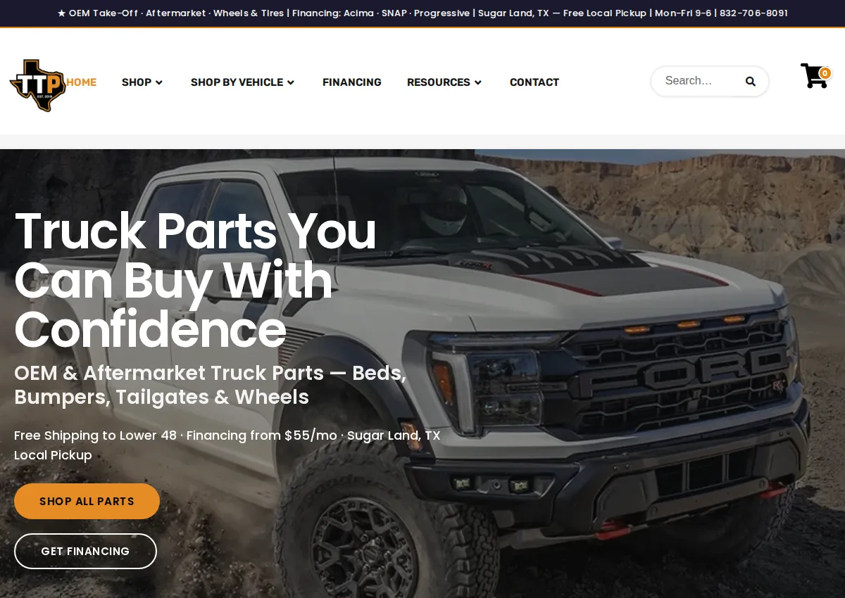 Store homepage