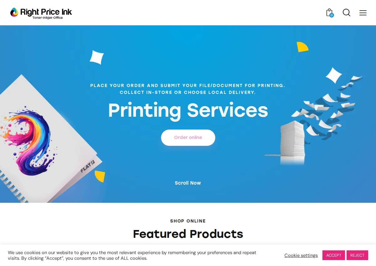 Store homepage