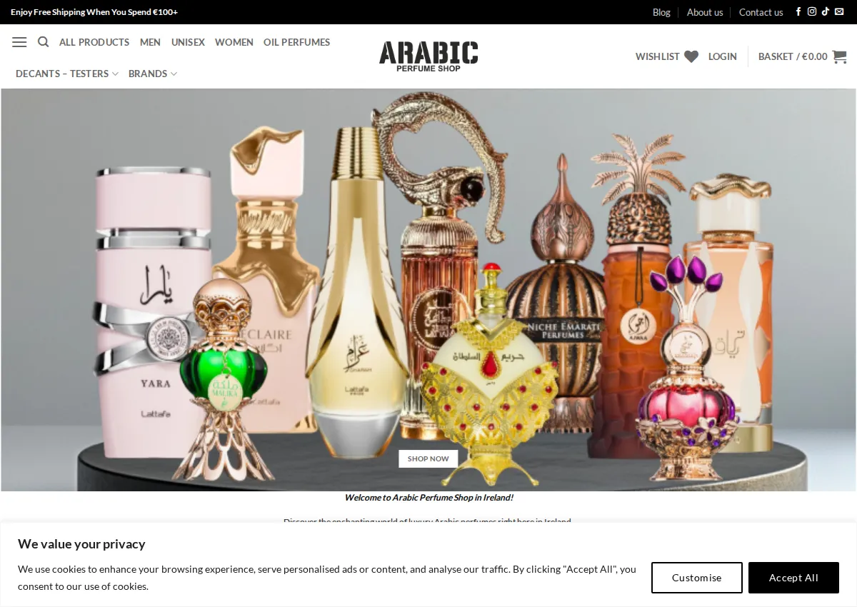 Store homepage