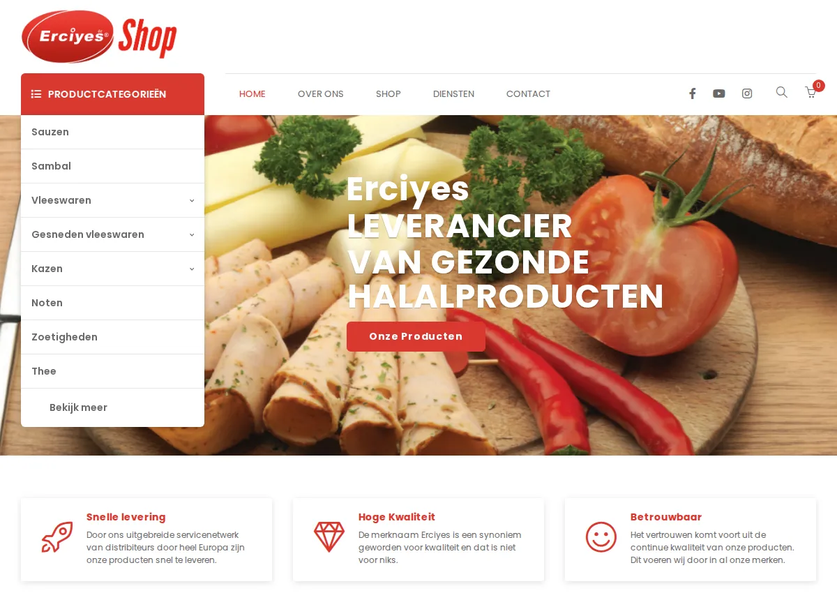 Store homepage