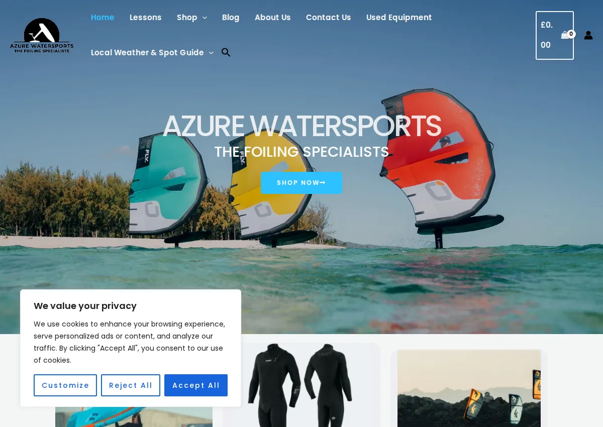Store homepage