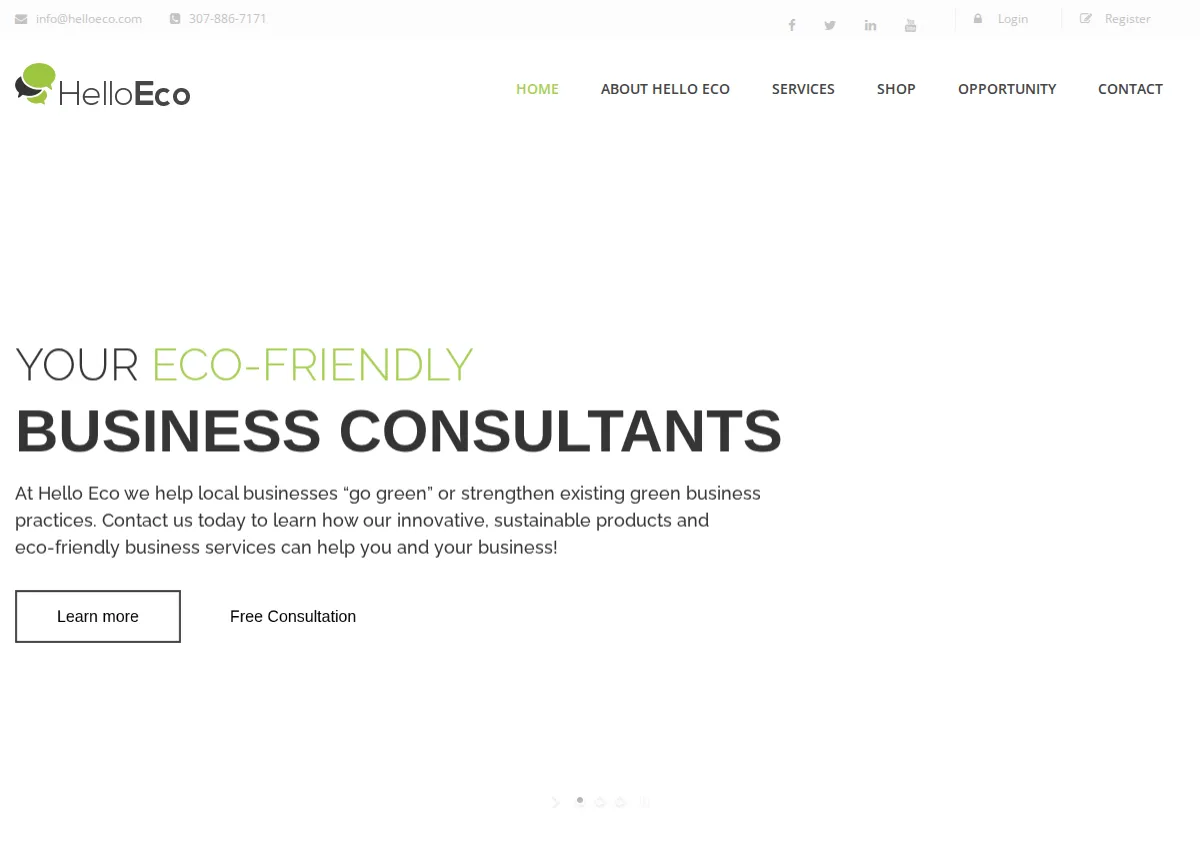 Store homepage