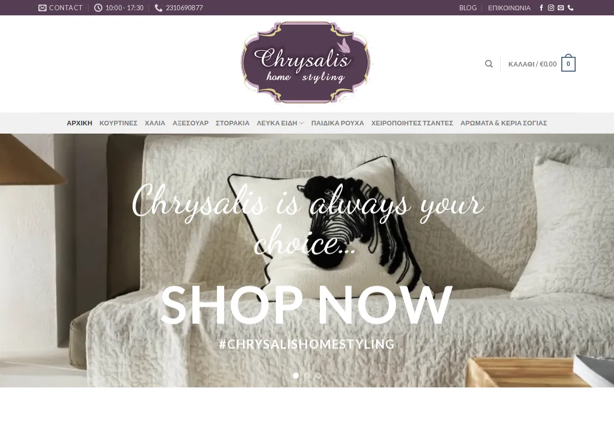 Store homepage