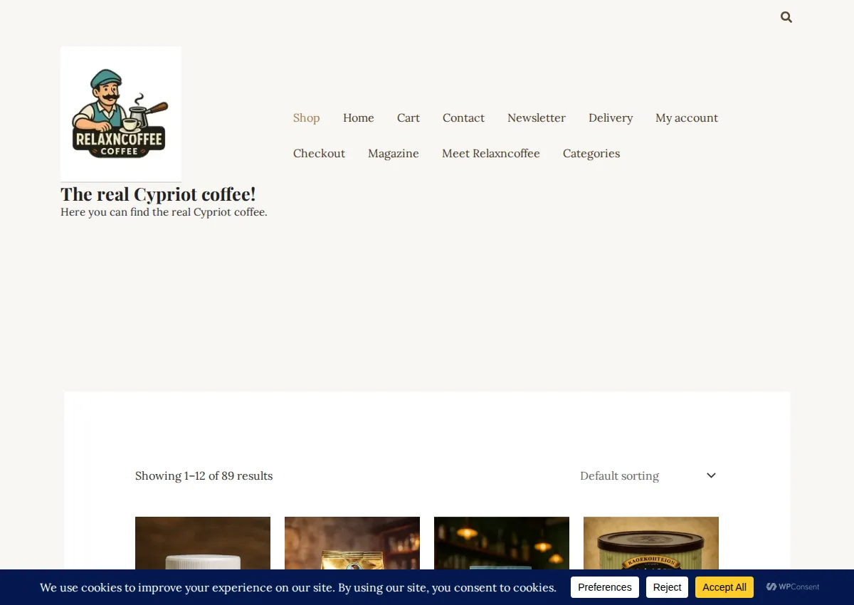 Store homepage