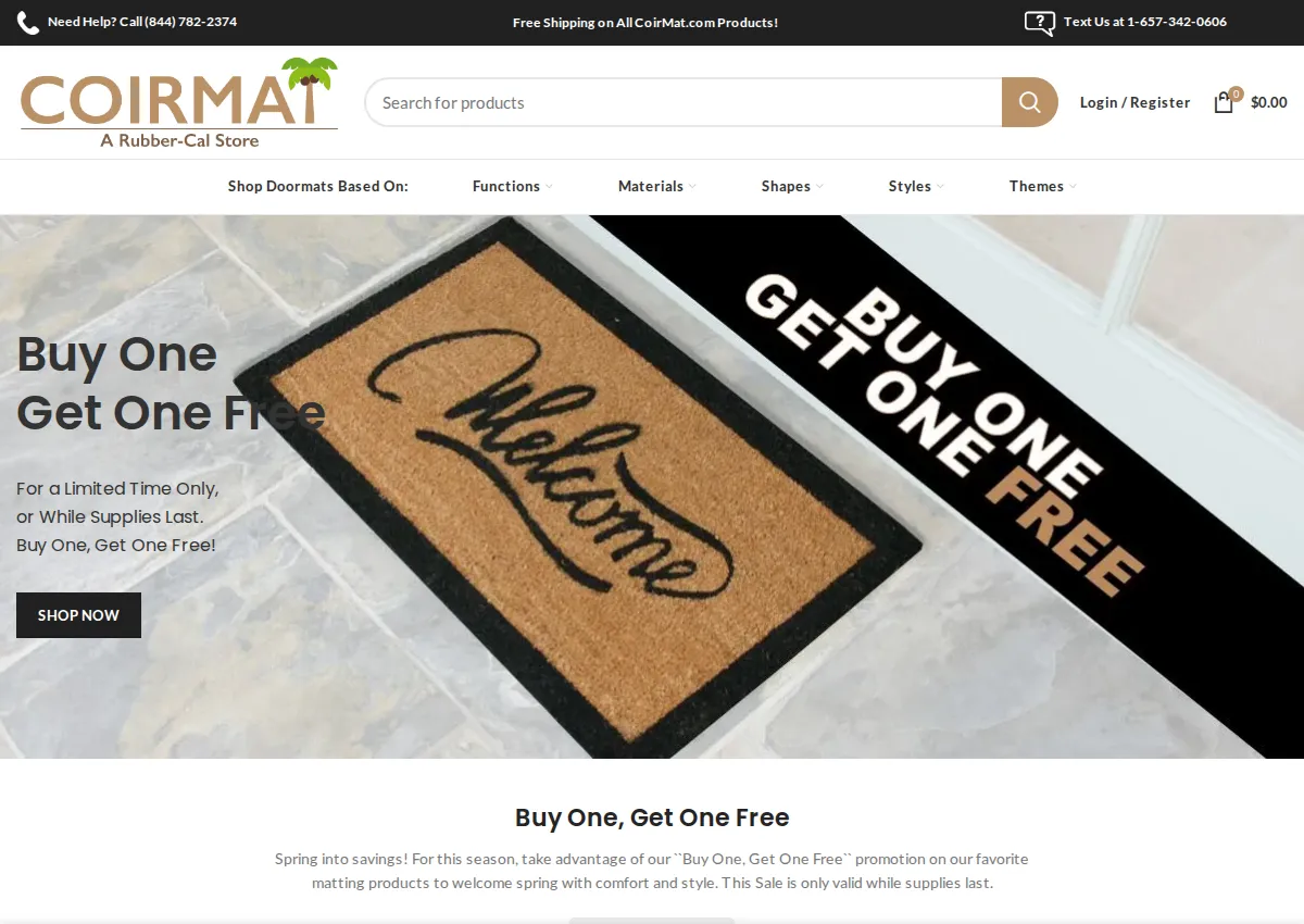 Store homepage