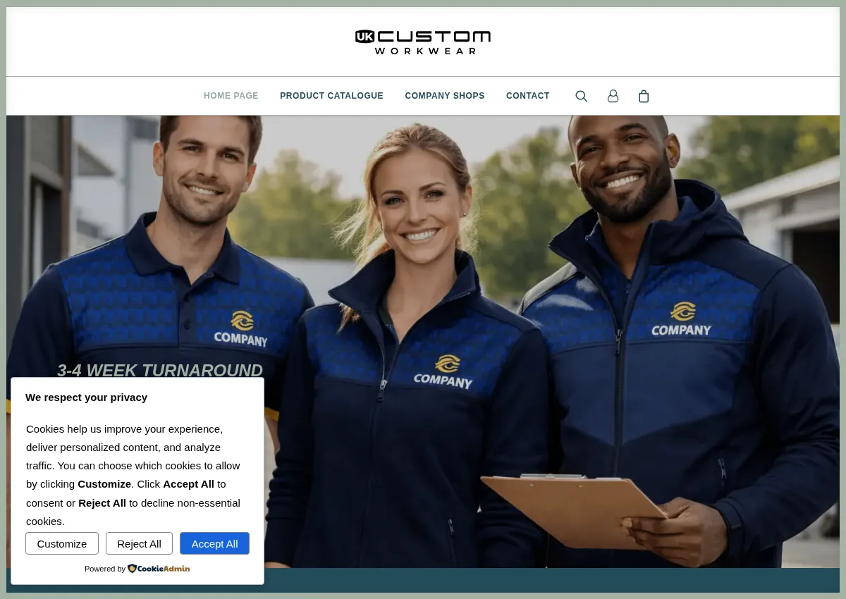Store homepage