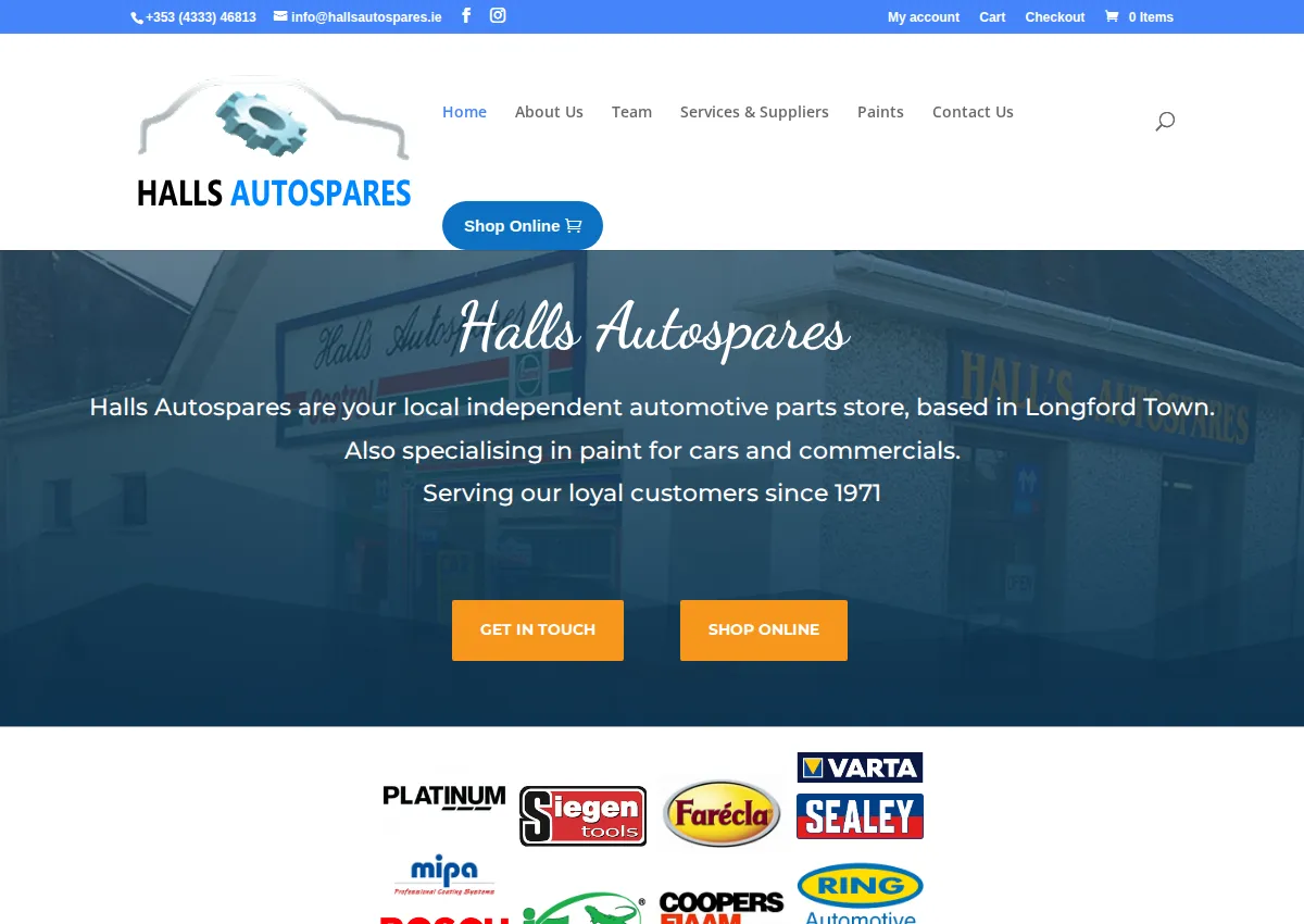 Store homepage