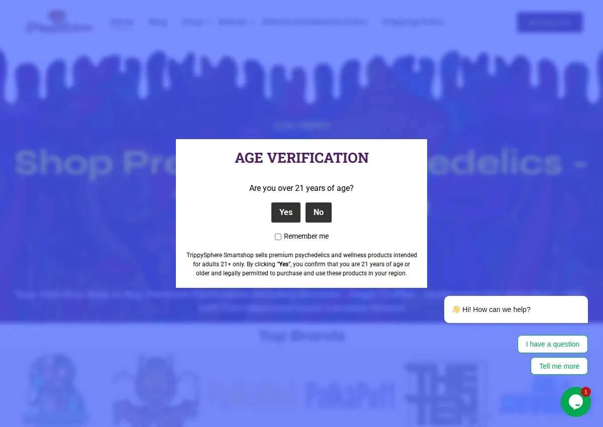 Store homepage