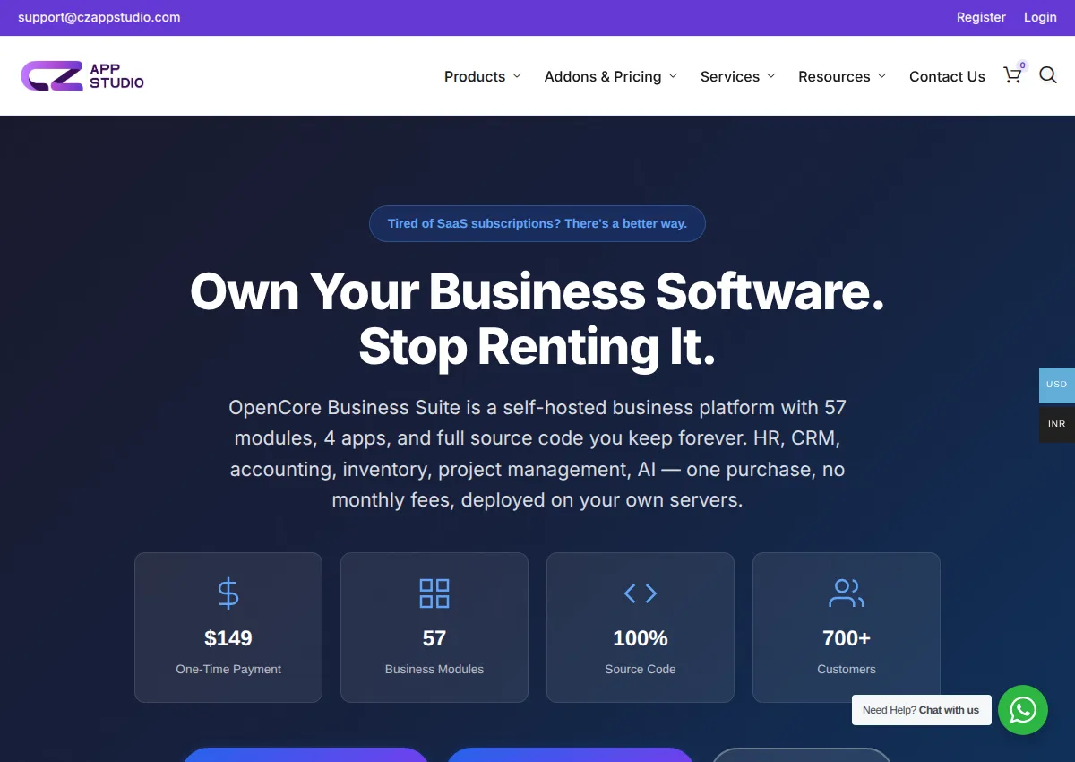 Store homepage