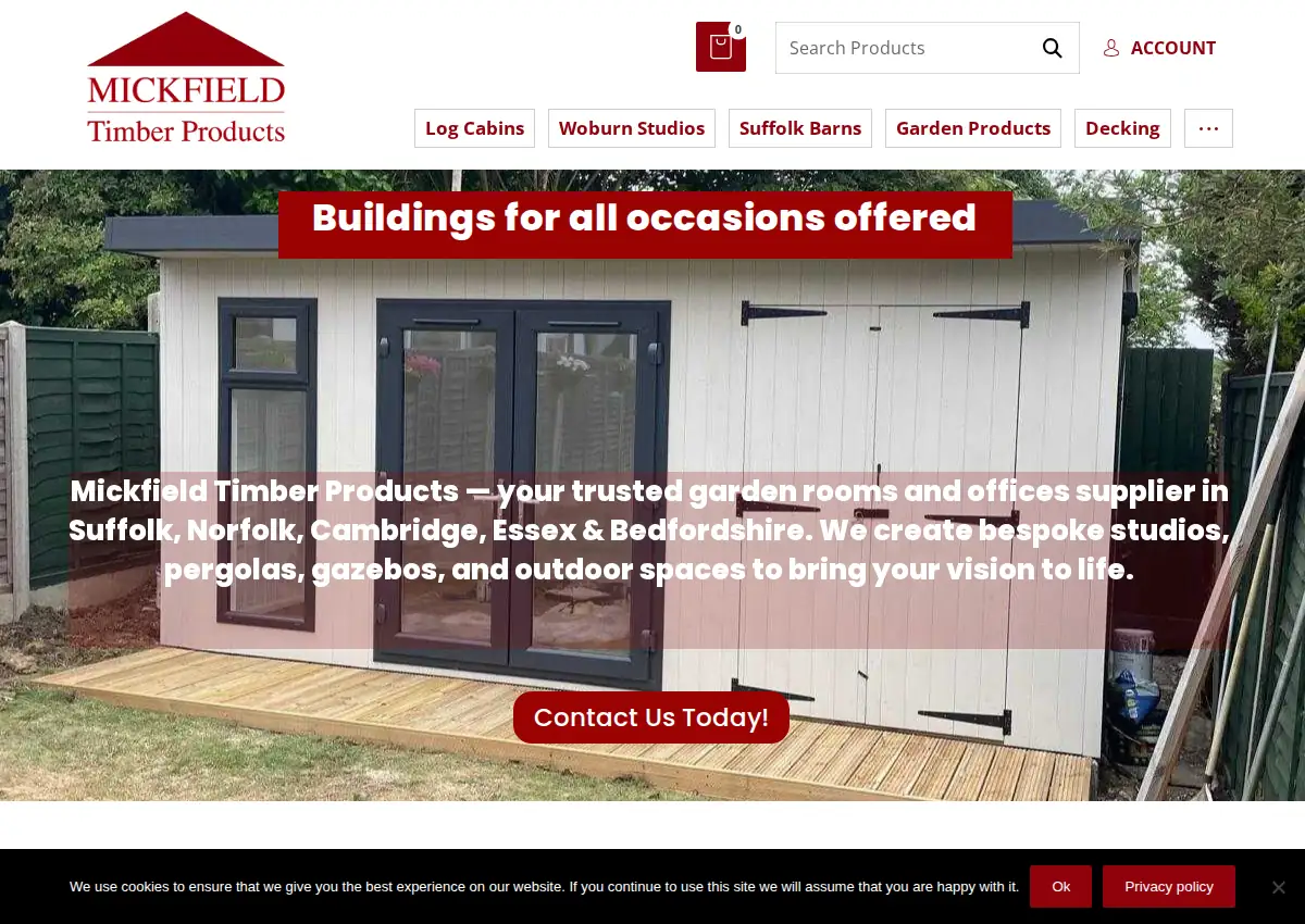 Store homepage