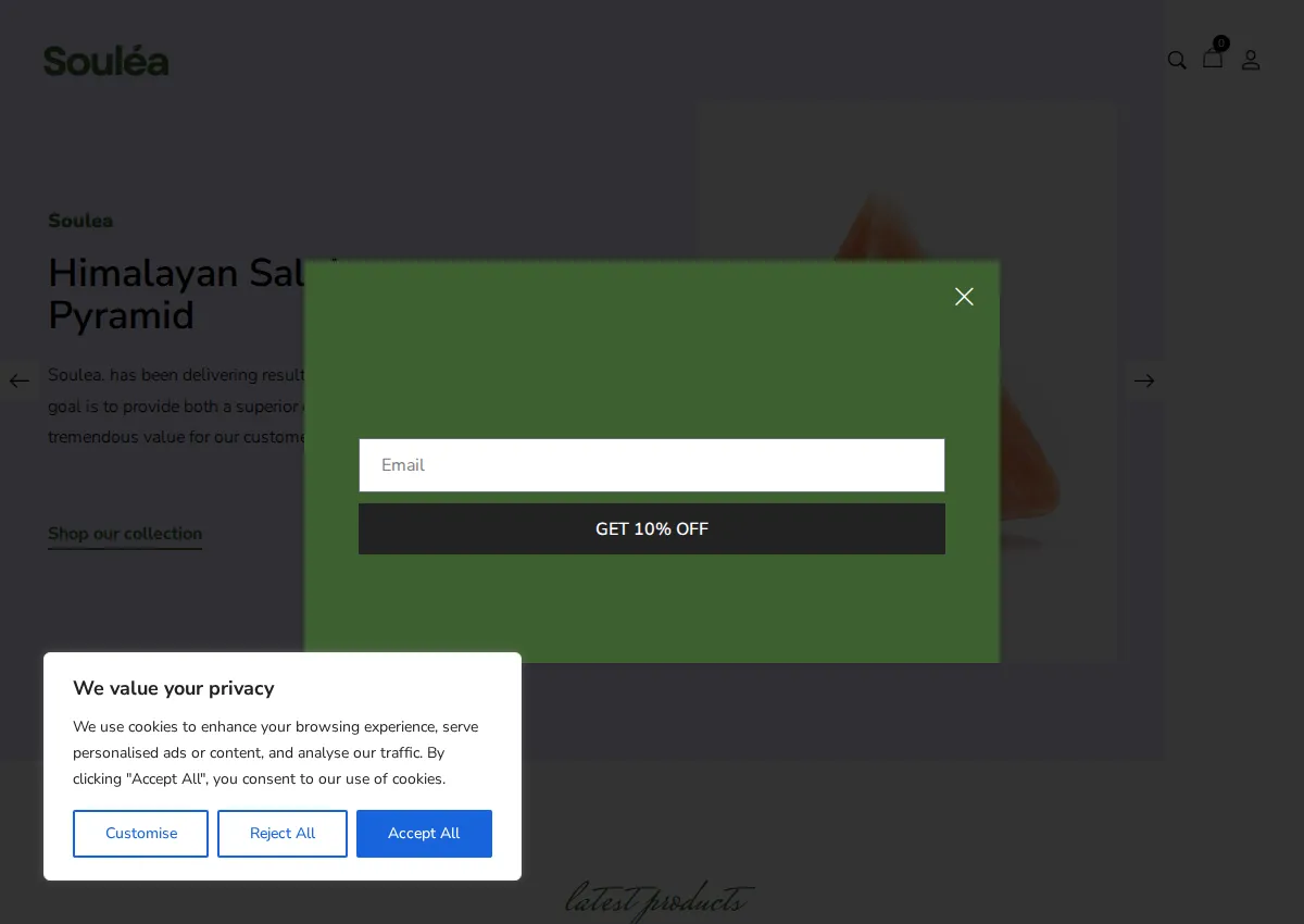 Store homepage