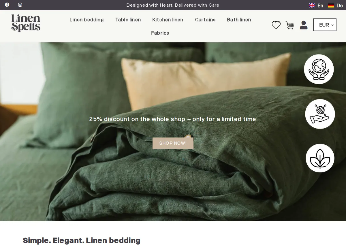 Store homepage