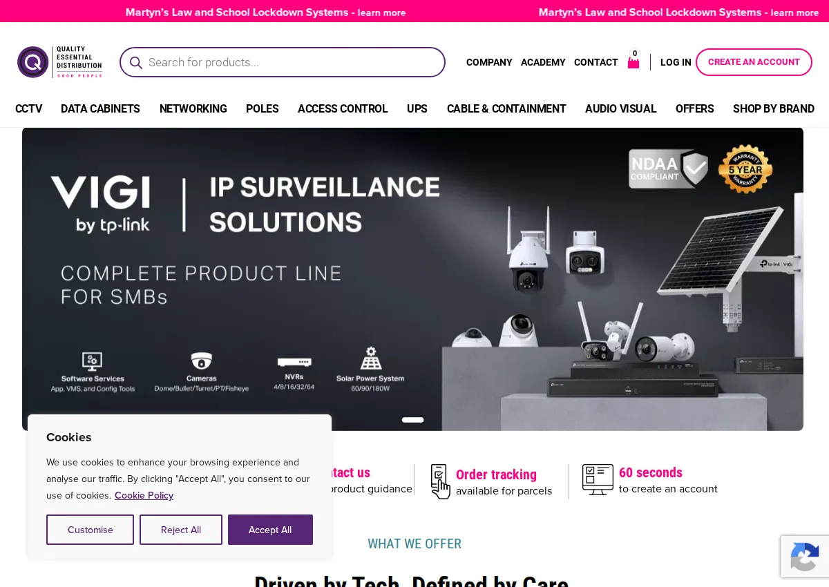 Store homepage