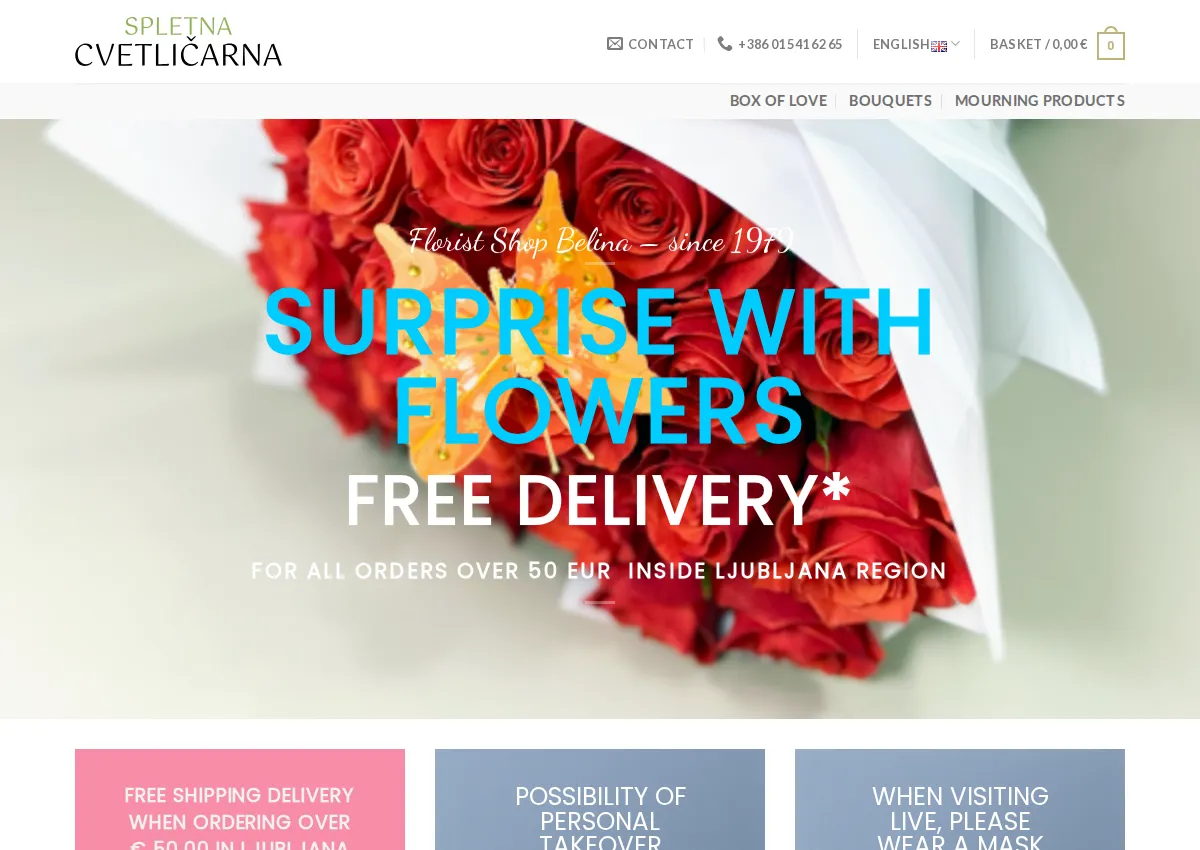 Store homepage