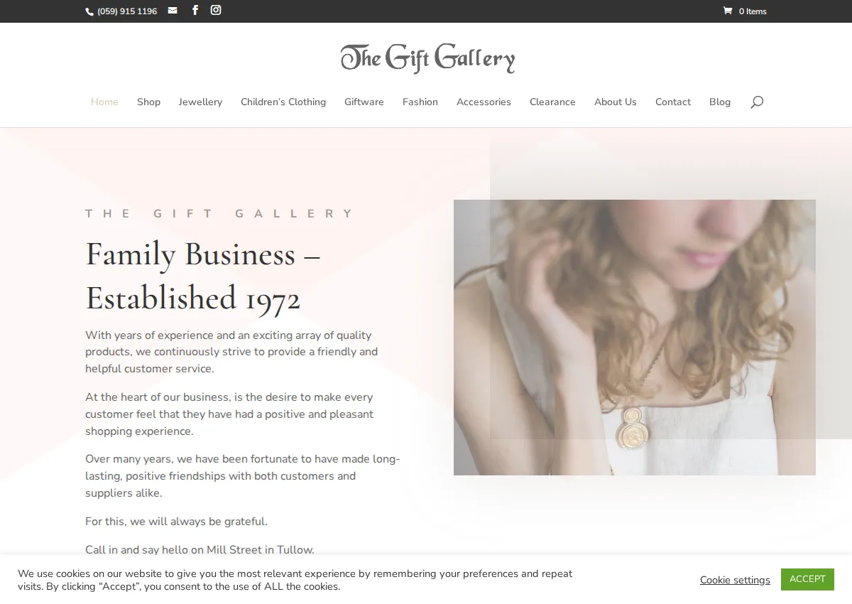 Store homepage