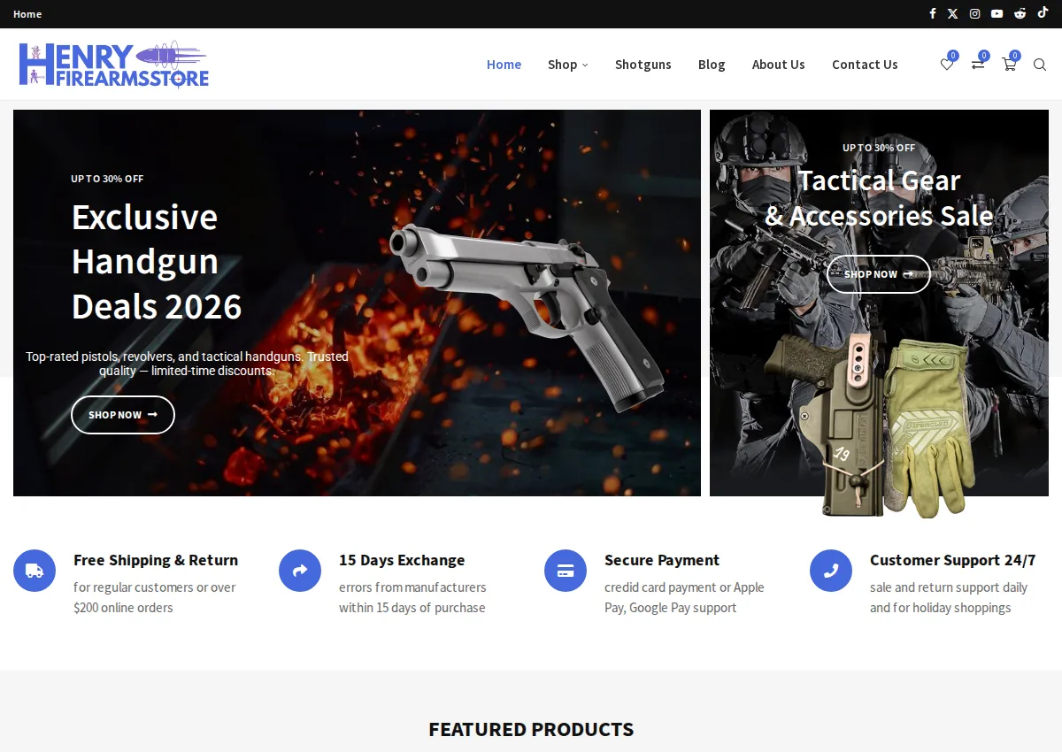 Store homepage