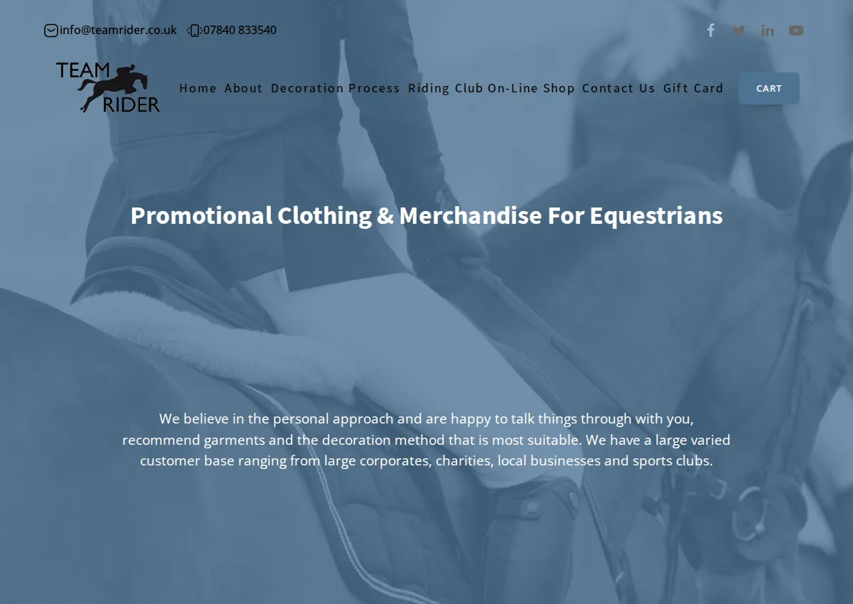 Store homepage