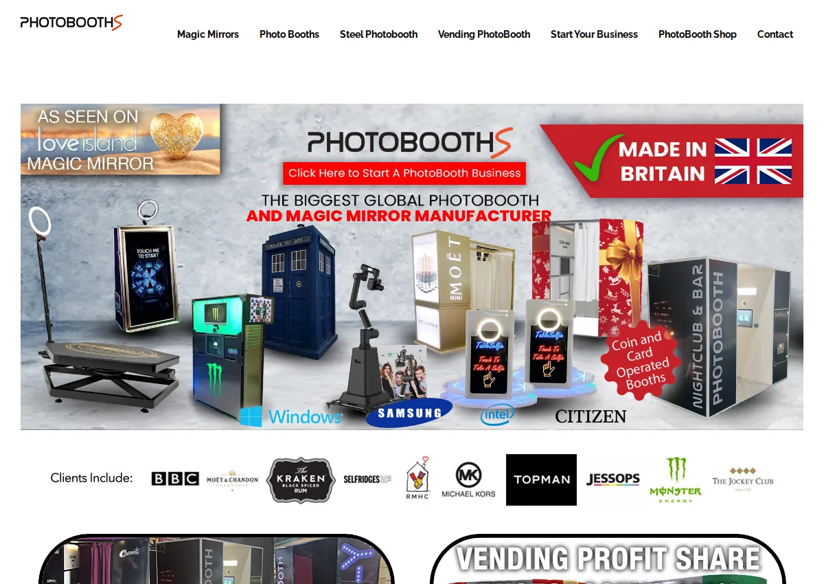 Store homepage