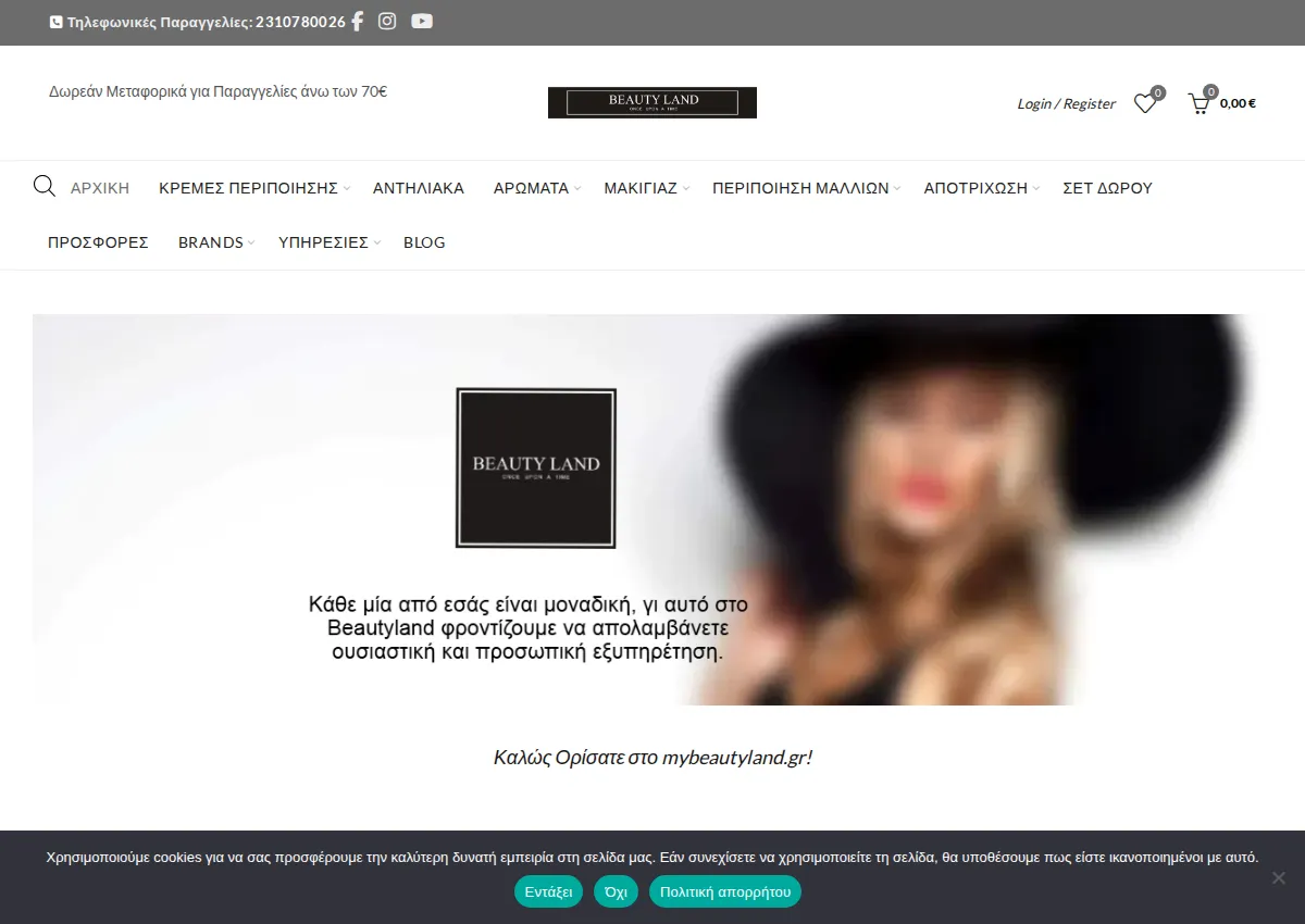 Store homepage
