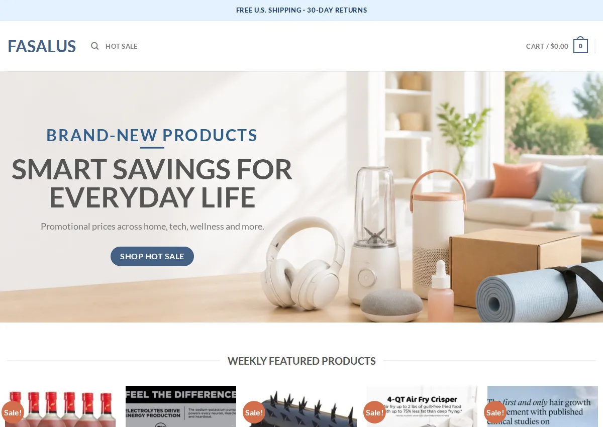 Store homepage