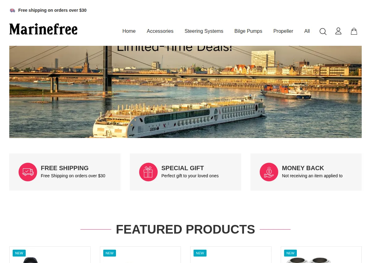 Store homepage