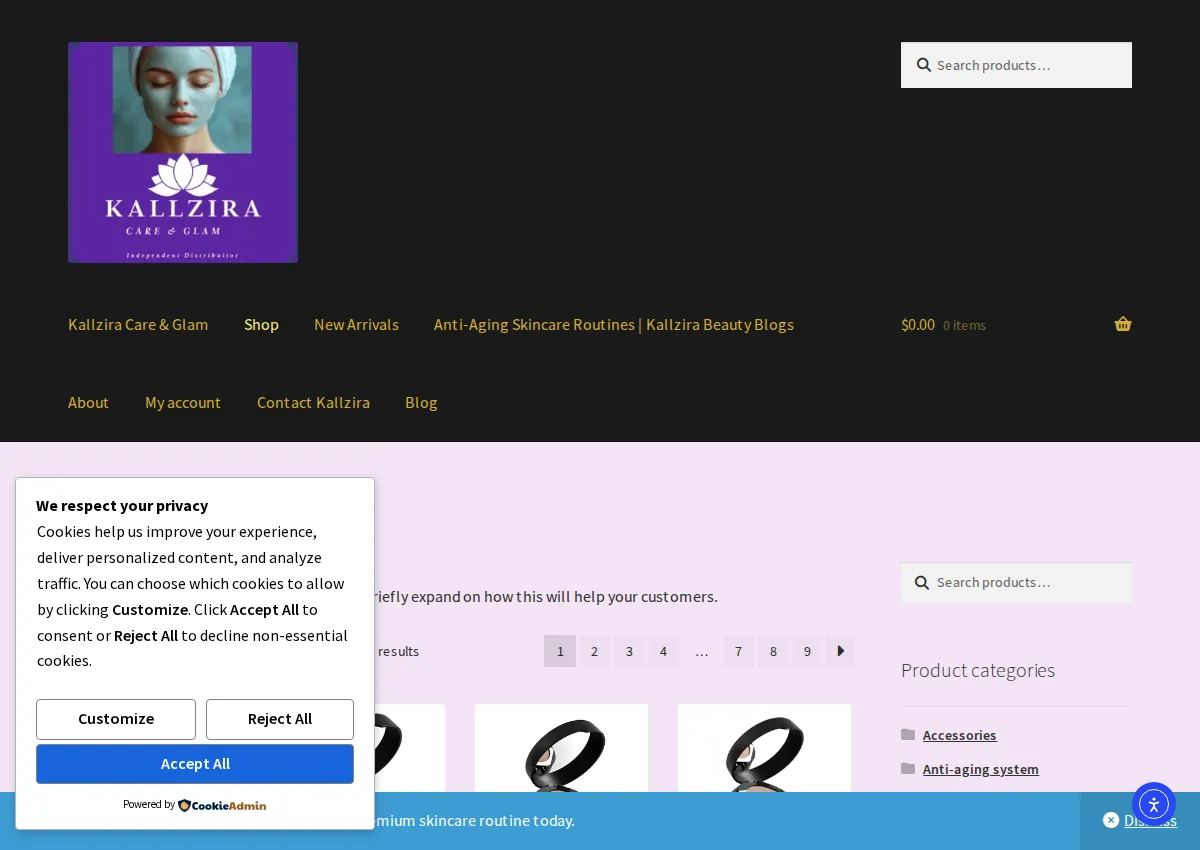 Store homepage