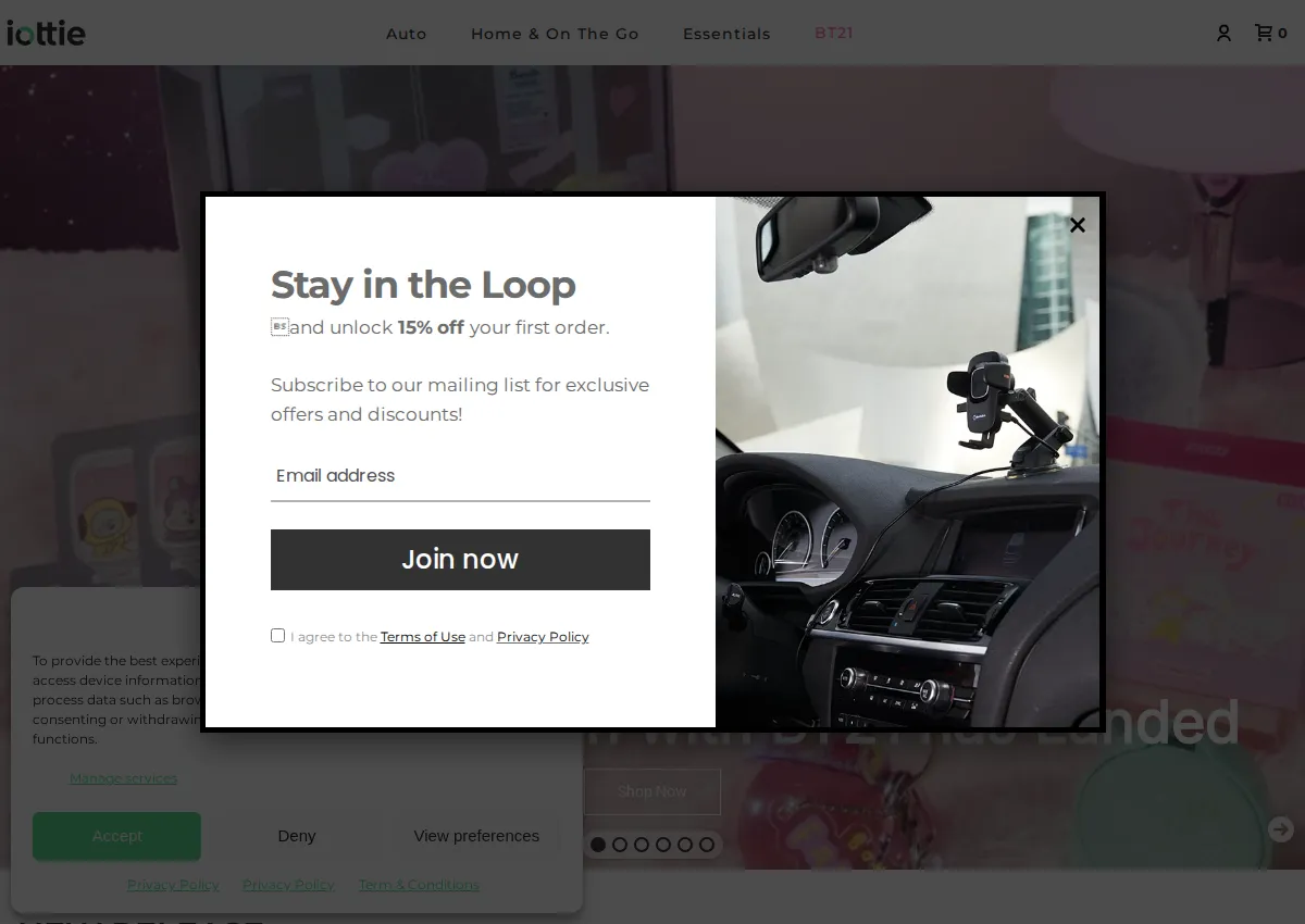 Store homepage