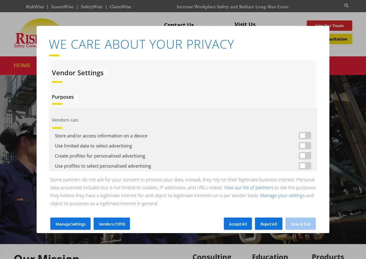 Store homepage