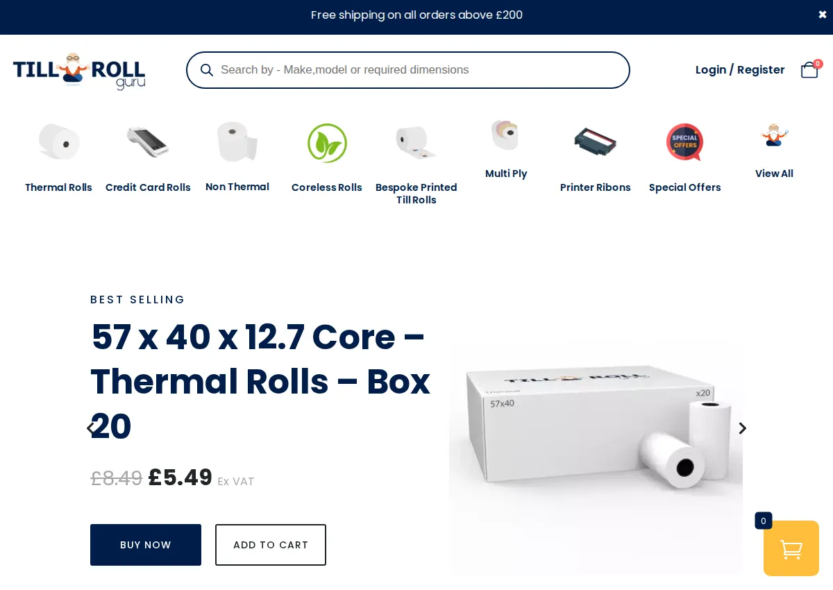 Store homepage
