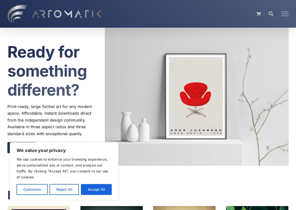 Store homepage