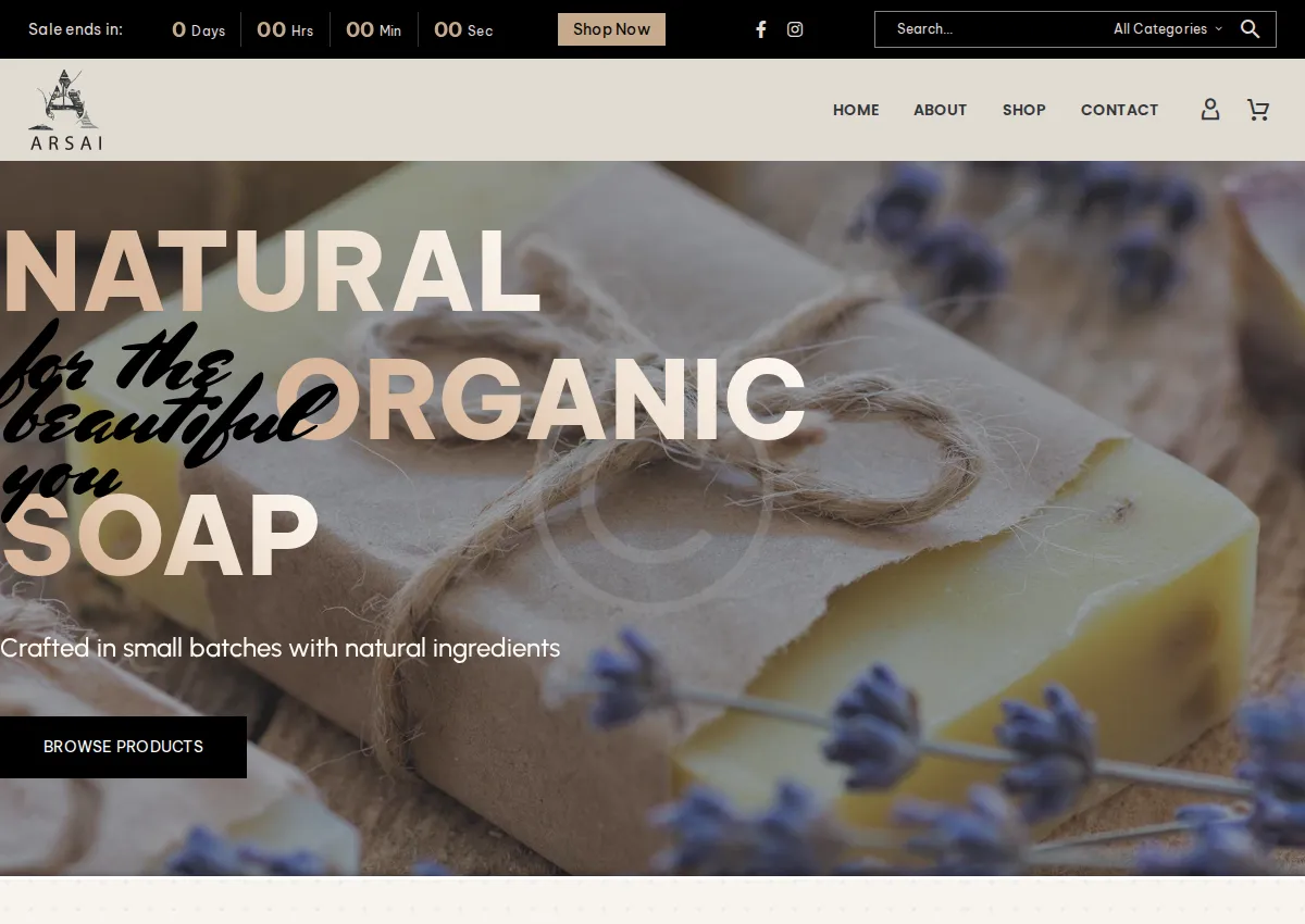 Store homepage