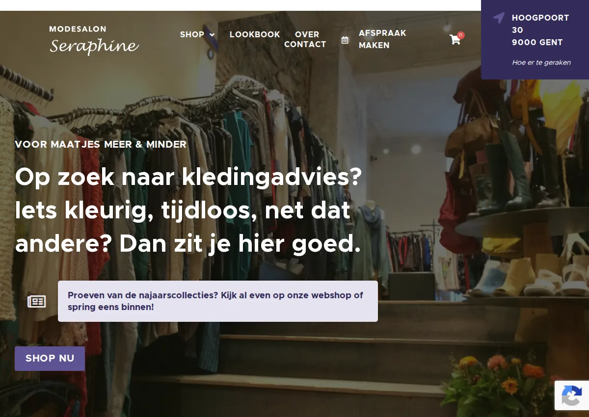 Store homepage