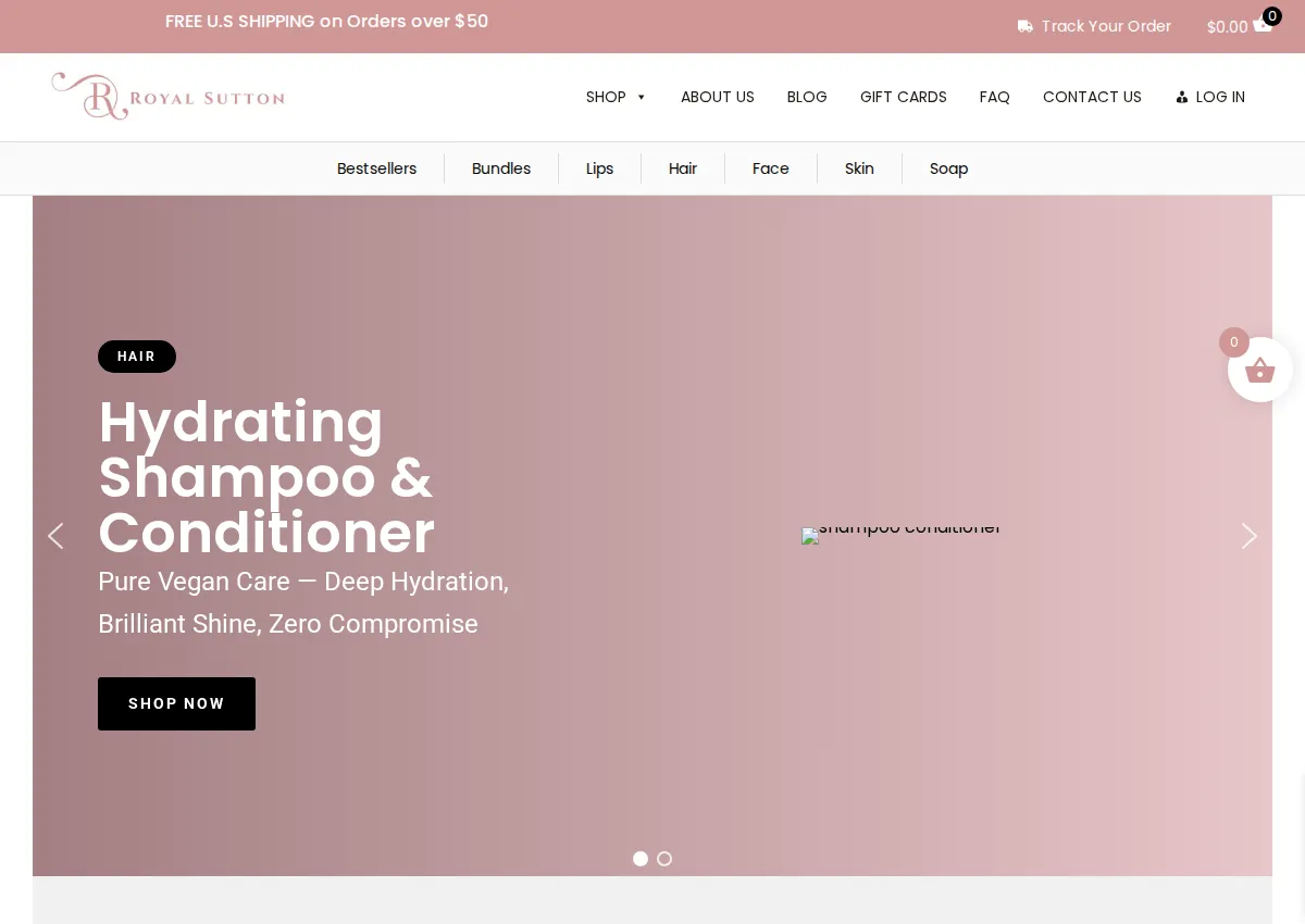 Store homepage