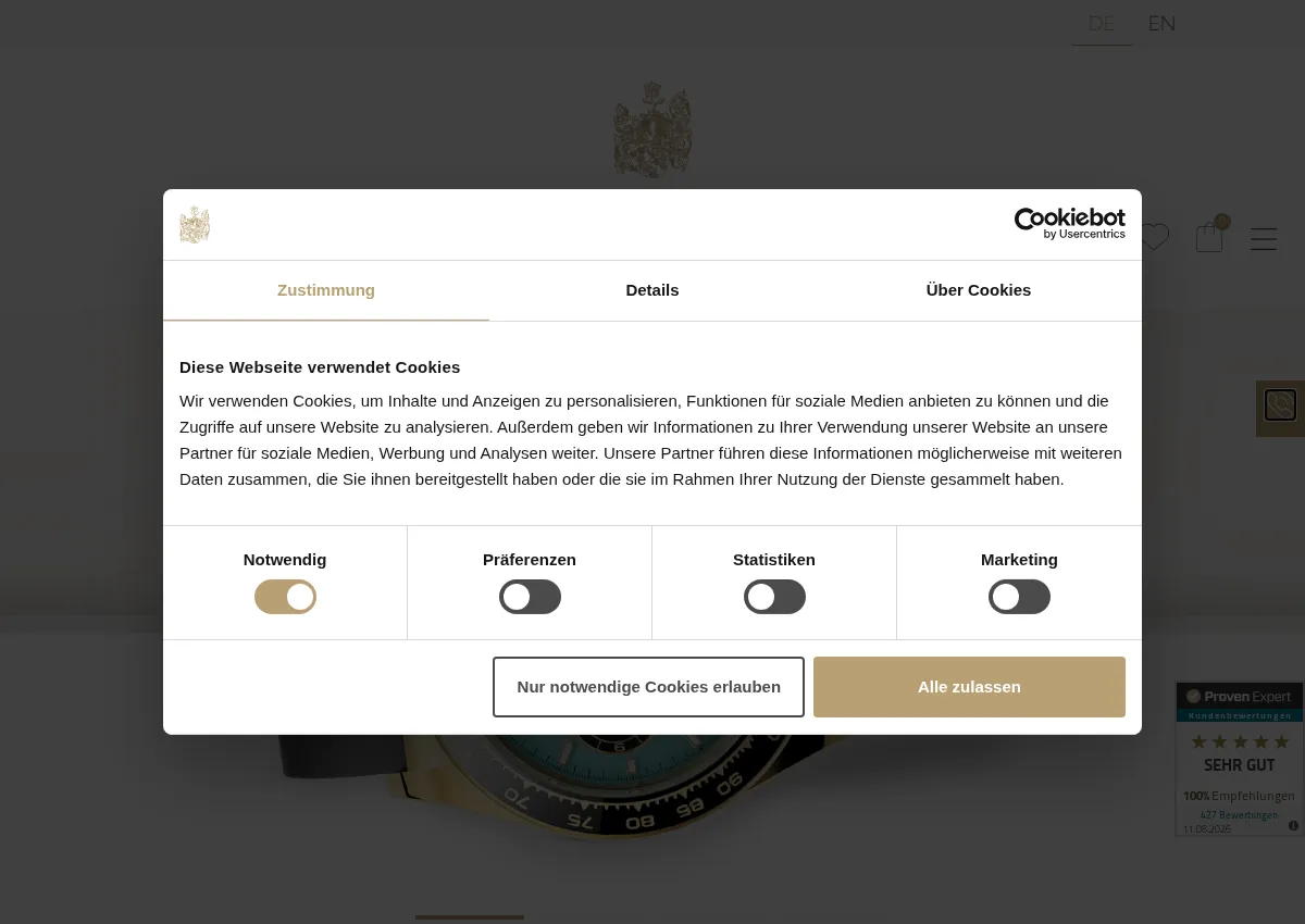 Store homepage