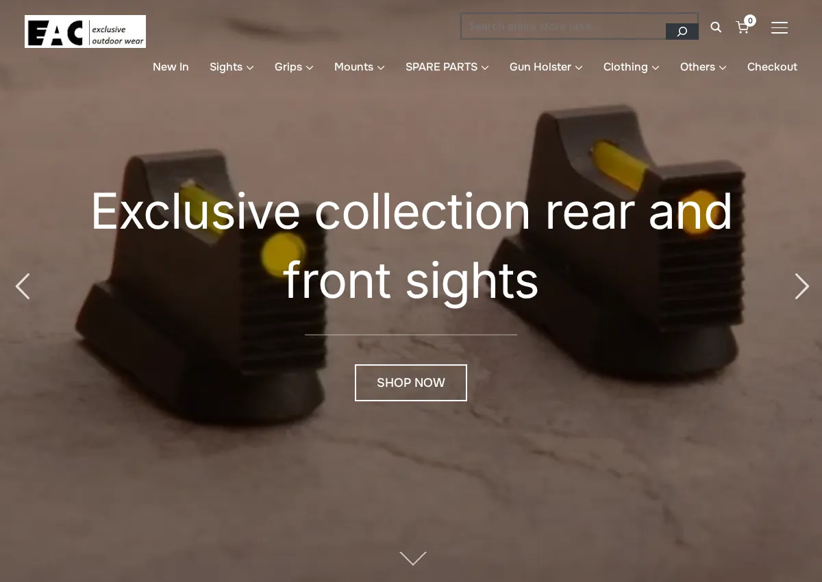 Store homepage