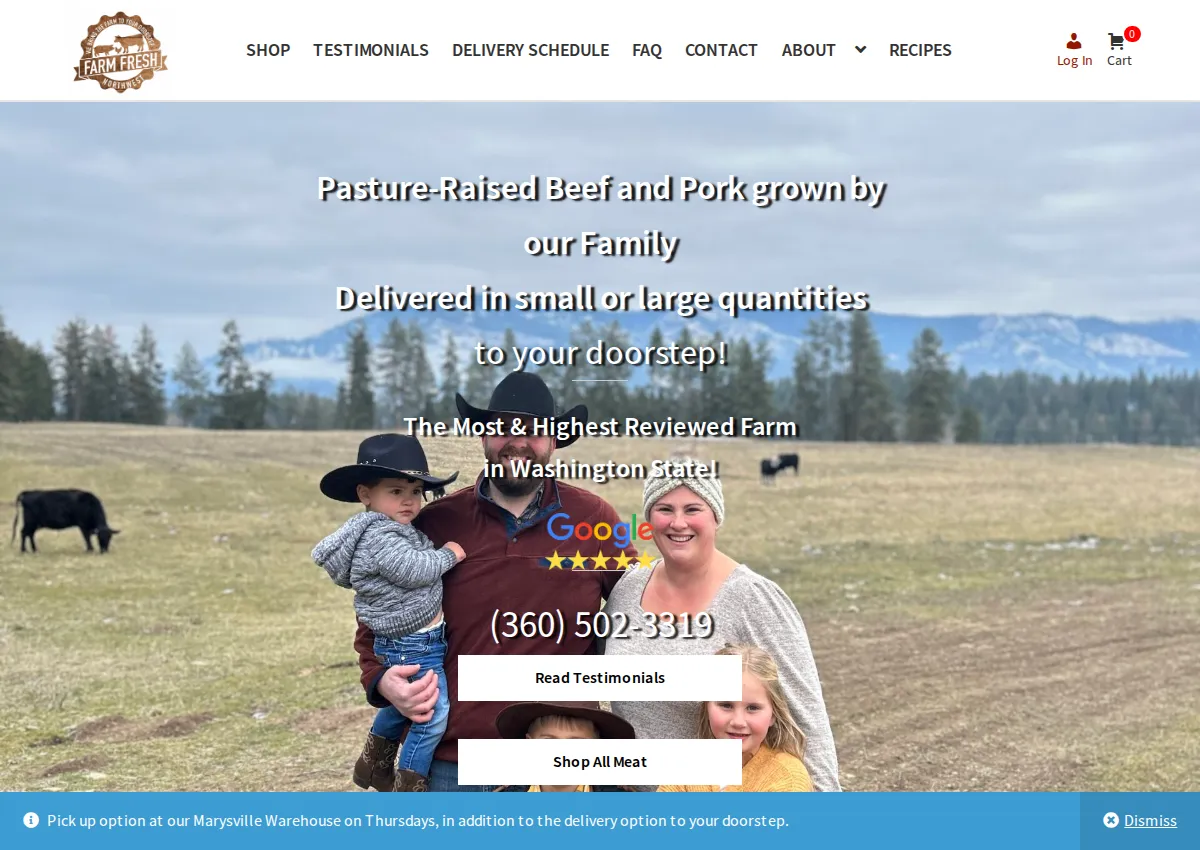 Store homepage