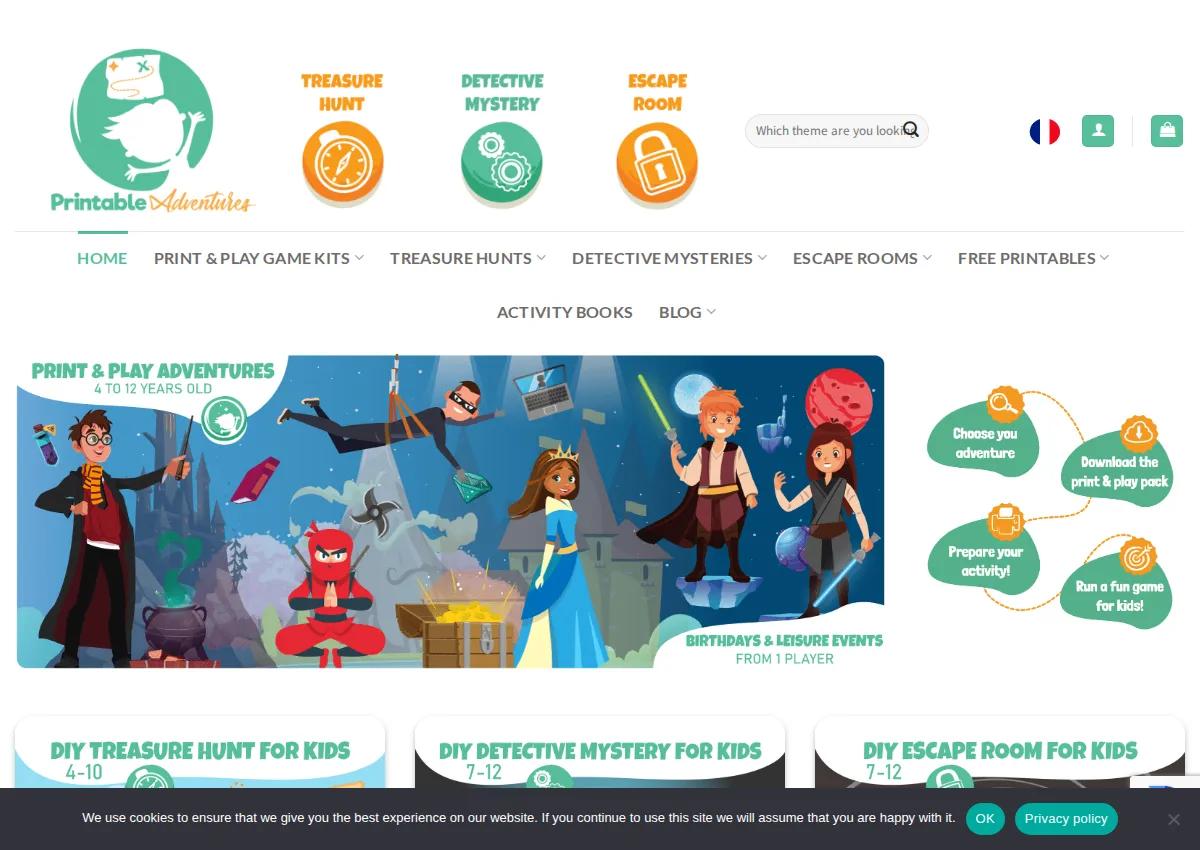 Store homepage