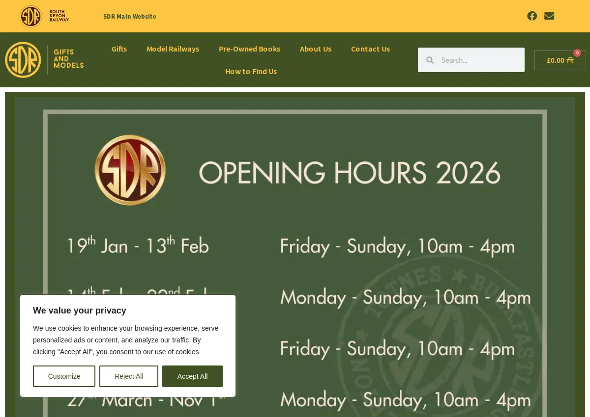 Store homepage