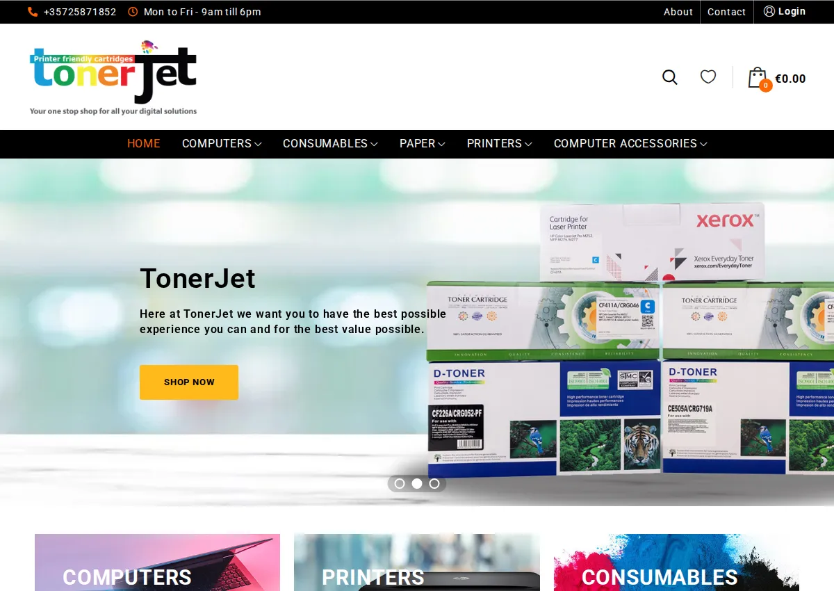 Store homepage