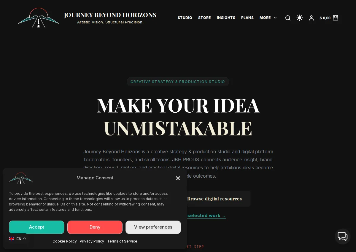 Store homepage