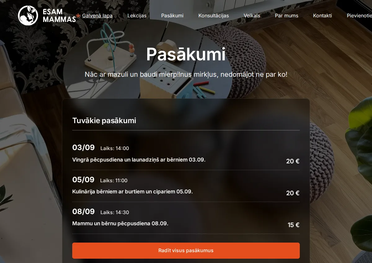 Store homepage